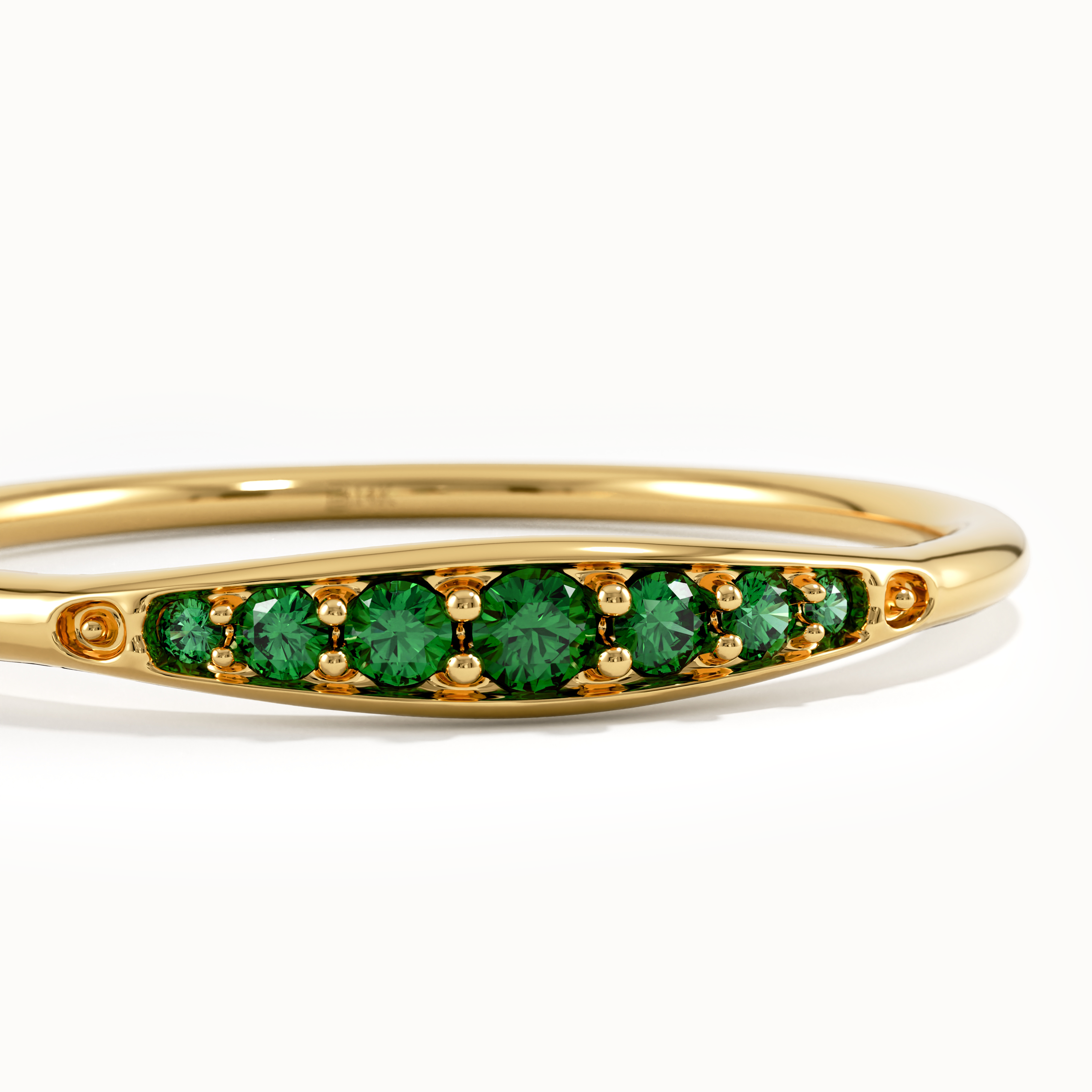 Emerald Slim Stacking Ring - BRENNMORE 