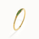 Emerald Slim Stacking Ring