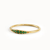 Emerald Slim Stacking Ring