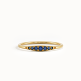 Sapphire Slim Stacking Ring - BRENNMORE
