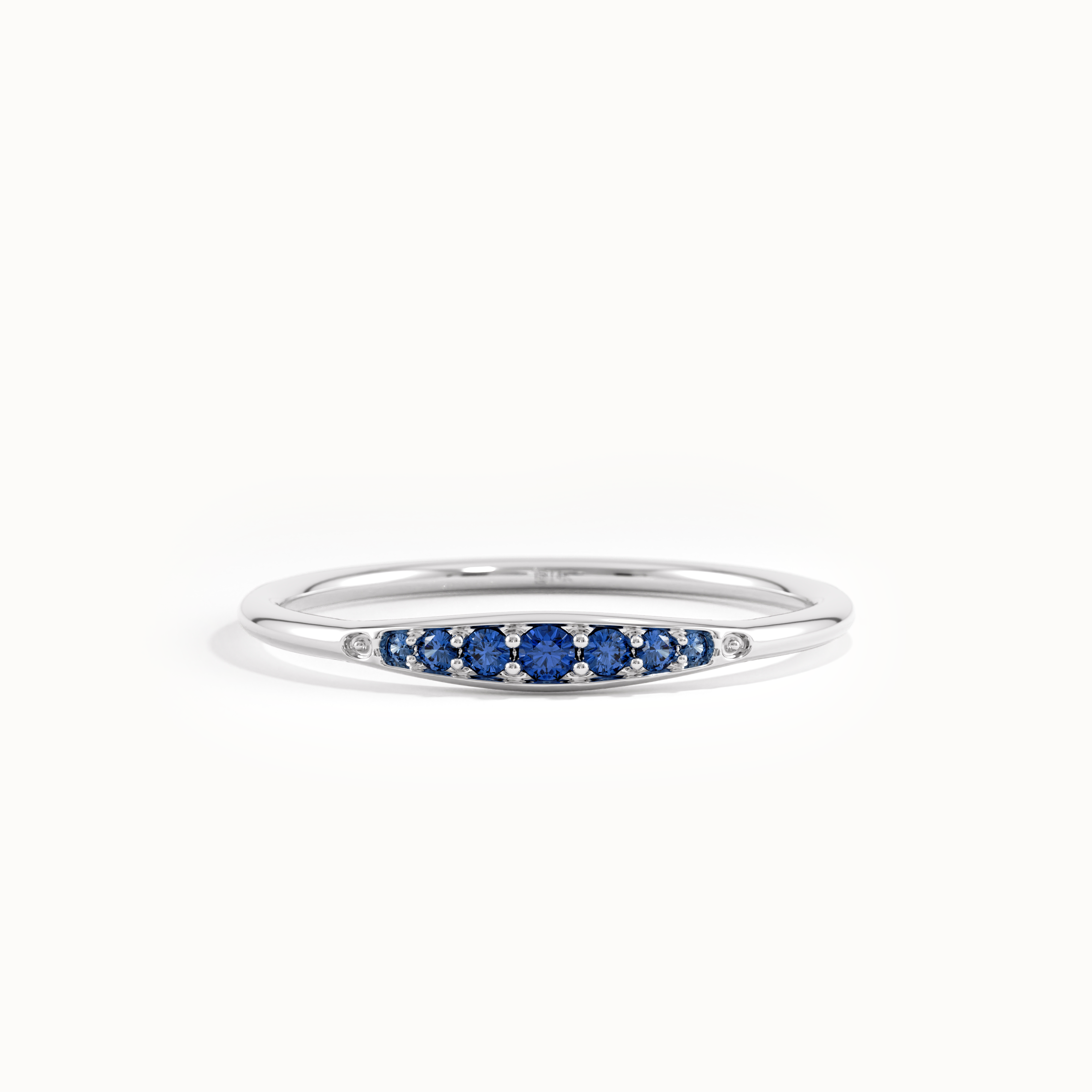 Sapphire Slim Stacking Ring - BRENNMORE