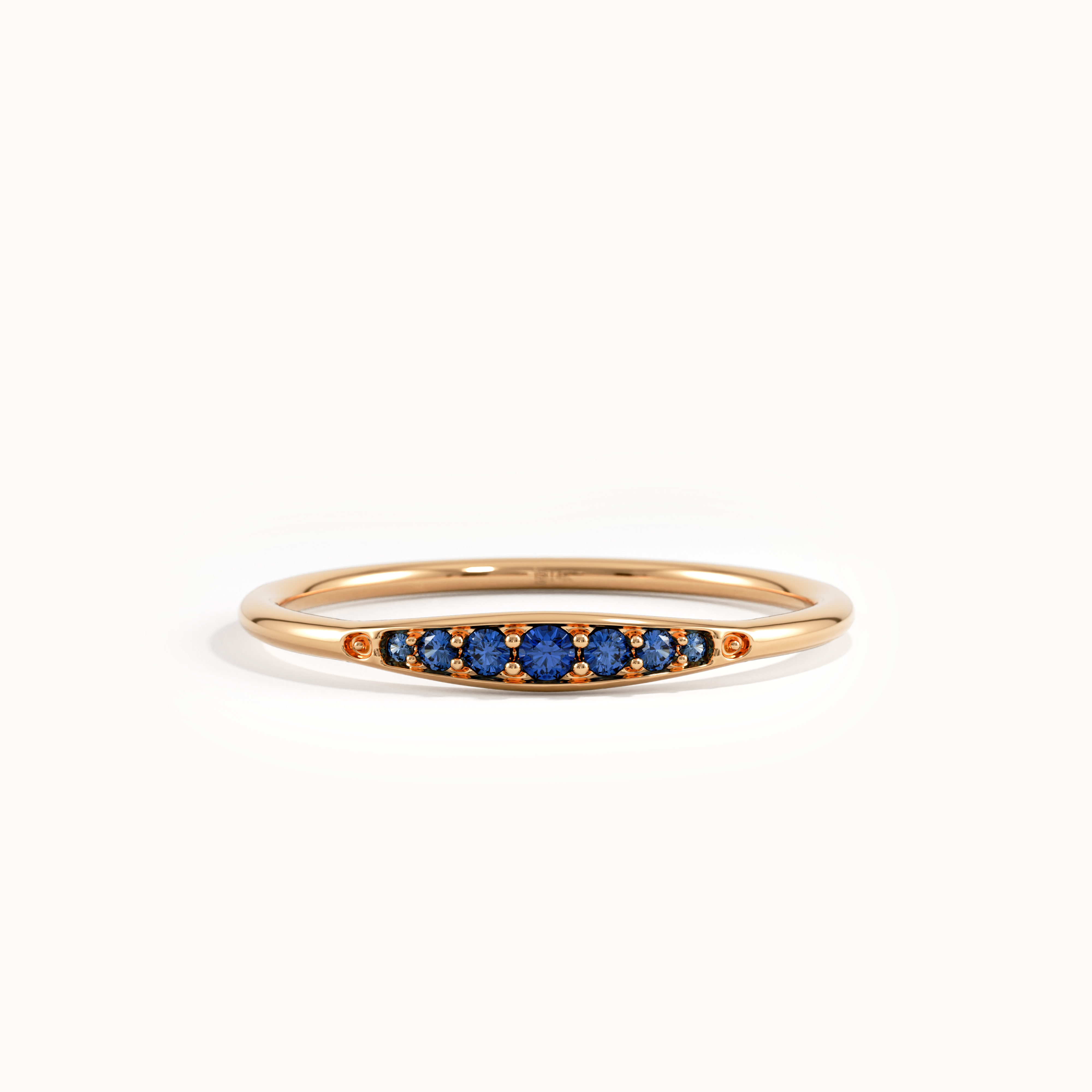 Sapphire Slim Stacking Ring - BRENNMORE