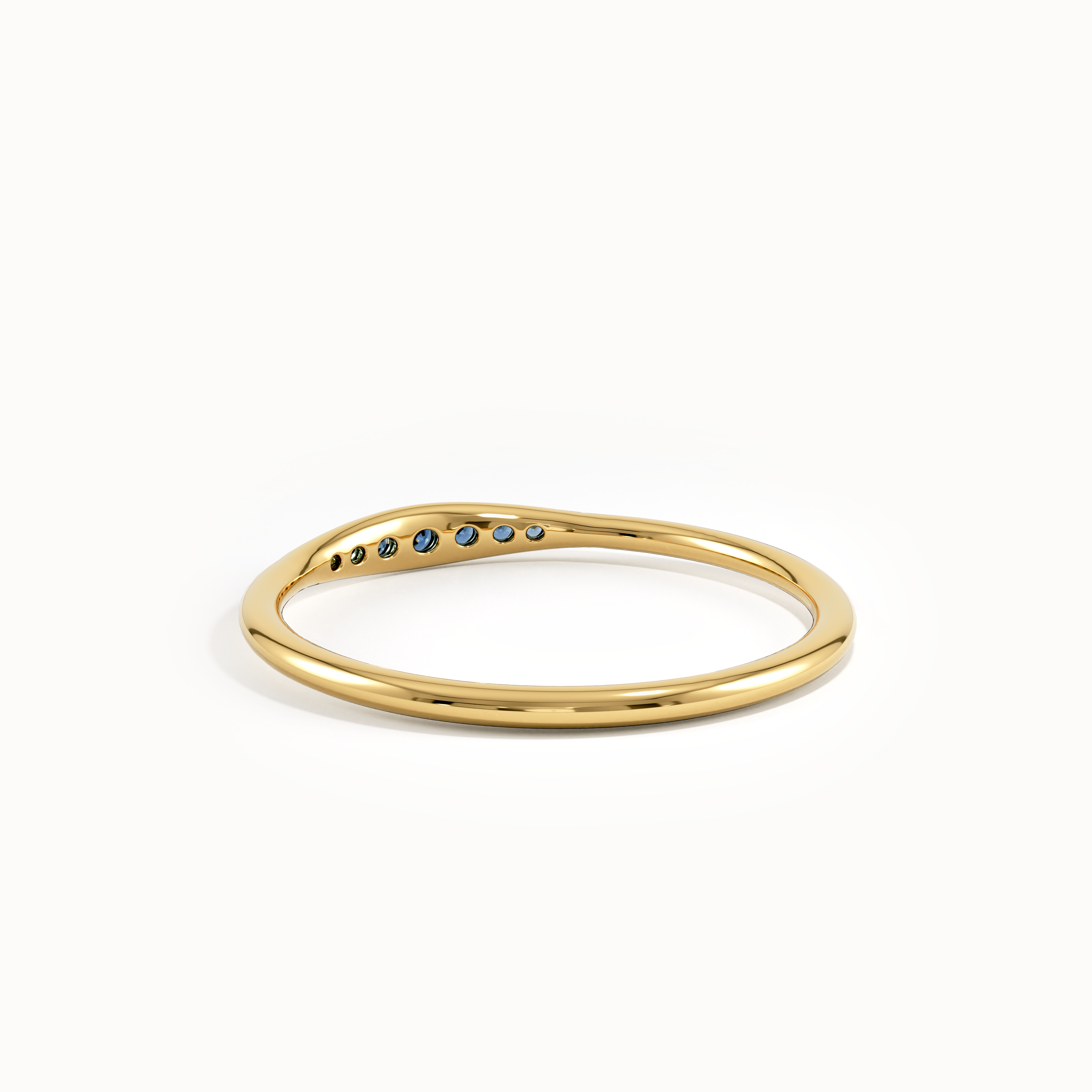 Sapphire Slim Stacking Ring - BRENNMORE