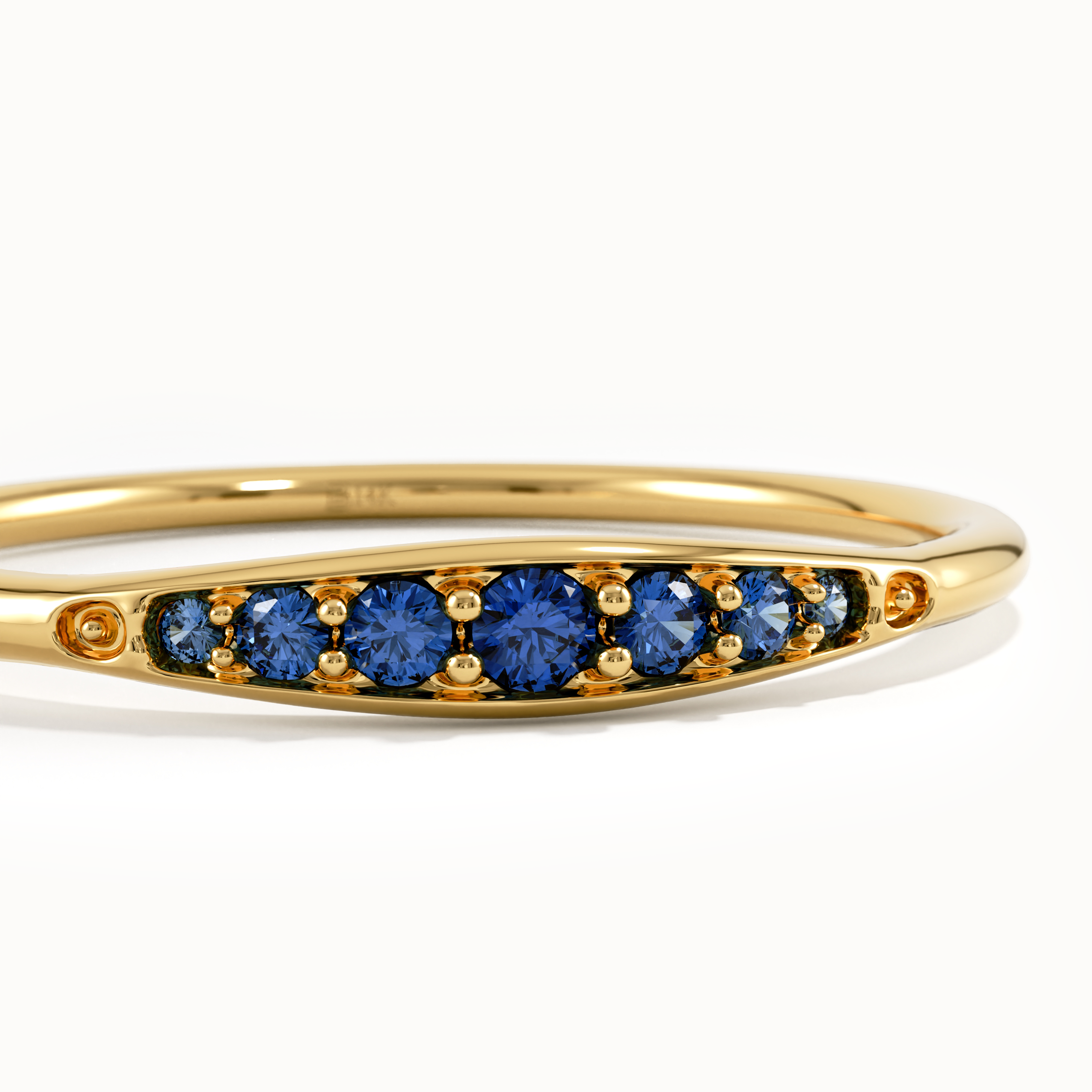 Sapphire Slim Stacking Ring - BRENNMORE