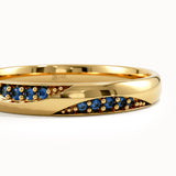 Pave Sapphire Dainty Wedding Band