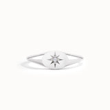 Northstar Oval Signet Ring
