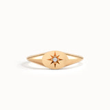Northstar Oval Signet Ring