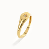Northstar Oval Signet Ring