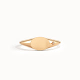 Minimal Oval Signet Ring