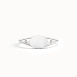 Oval Star Signet Ring