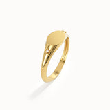 Oval Star Signet Ring