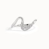 Pave Curve Stacking Ring
