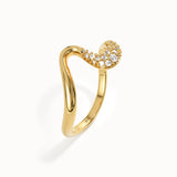 Pave Curve Stacking Ring