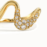 Pave Curve Stacking Ring