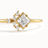 Square Cluster Engagement Ring