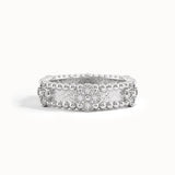 Beaded Cross Wedding Band