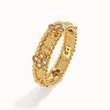 Beaded Cross Wedding Band