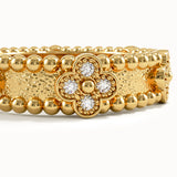 Beaded Cross Wedding Band