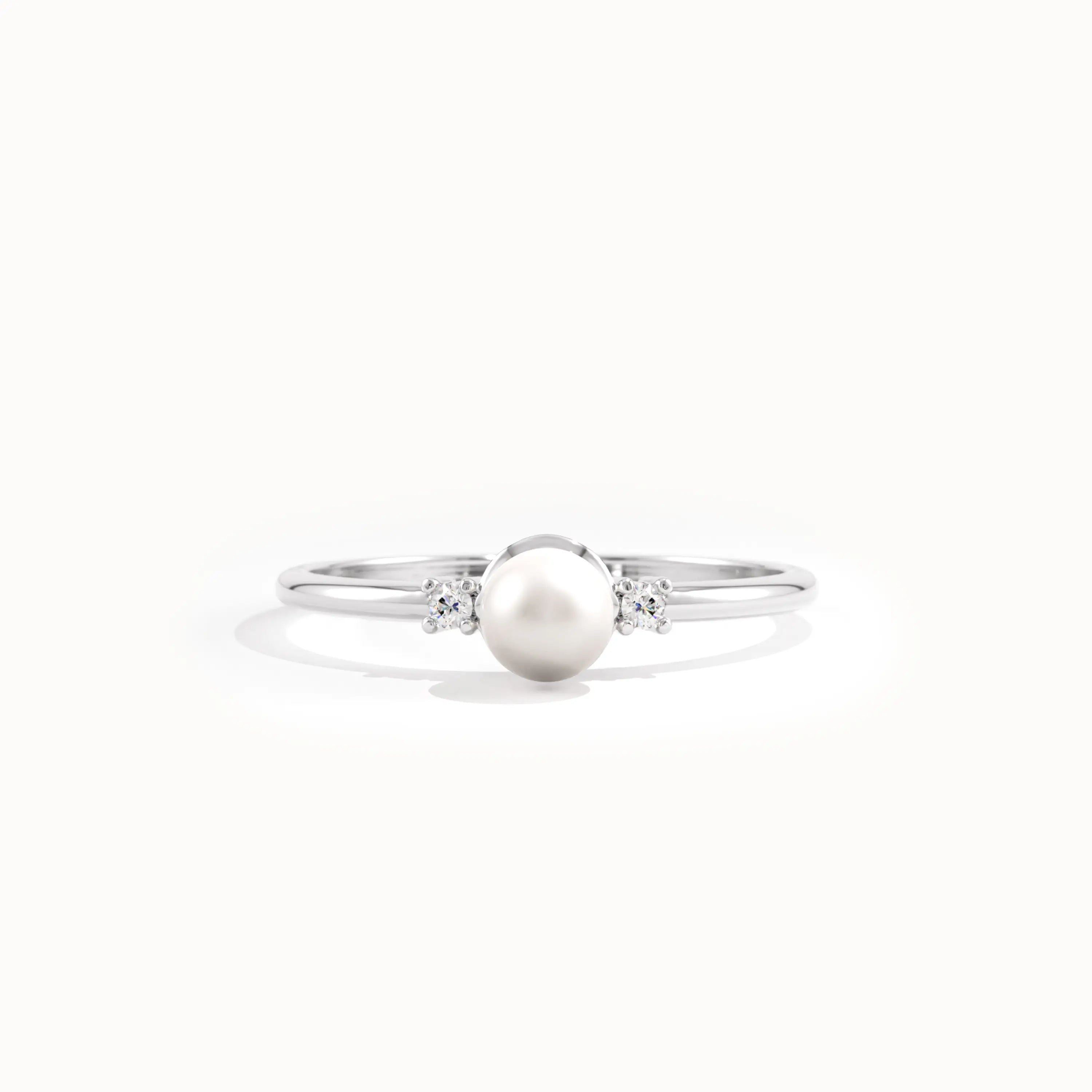 Dainty Pearl Ring for Women - BRENNMORE 