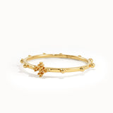 14k Gold Stackable Rosary Ring for Women - BRENNMORE