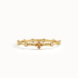 14k Solid Gold Lab Diamond Rosary Ring