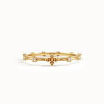14k Solid Gold Lab Diamond Rosary Ring - BRENNMORE 