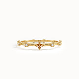 14k Solid Gold Lab Diamond Rosary Ring - BRENNMORE 