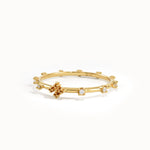 14k Solid Gold Lab Diamond Rosary Ring - BRENNMORE 