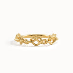 Heart Shape Wire Gold Stacking Ring - BRENNMORE 