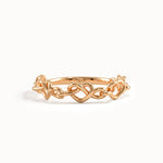 Heart Shape Wire Gold Stacking Ring - BRENNMORE 