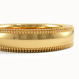 Domed Milgrain Wedding Band - BRENNMORE 