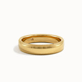 14K Gold Milgrain Wedding Band - BRENNMORE 