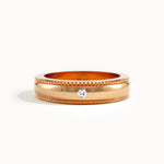 14K Solid Gold Lab Diamond Solo Wedding Band - BRENNMORE 