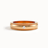 14K Solid Gold Lab Diamond Solo Wedding Band - BRENNMORE 