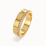 Side Pave Gold Wedding Band - BRENNMORE 