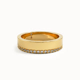 Side Pave Gold Wedding Band - BRENNMORE 