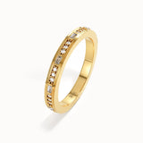 Channel Set Baguette Wedding Band