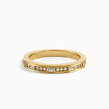 Channel Set Baguette Wedding Band
