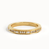 Channel Set Baguette Wedding Band