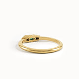 Oval Emerald Slim Gemstone Ring