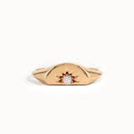 Half Sun Pinky Signet Ring - BRENNMORE 