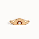 Half Sun Pinky Signet Ring - BRENNMORE 
