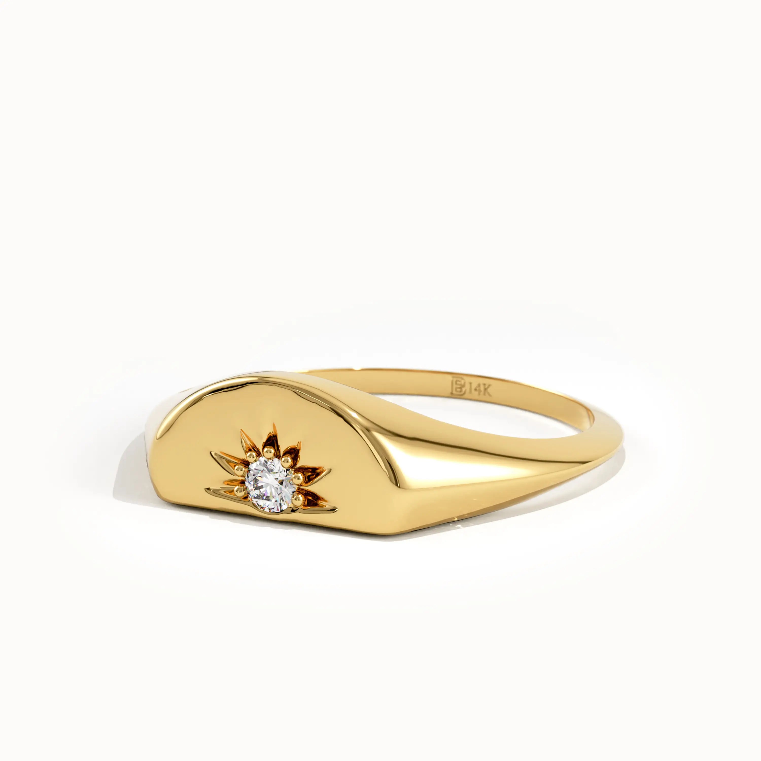 Half Sun Pinky Signet Ring - BRENNMORE