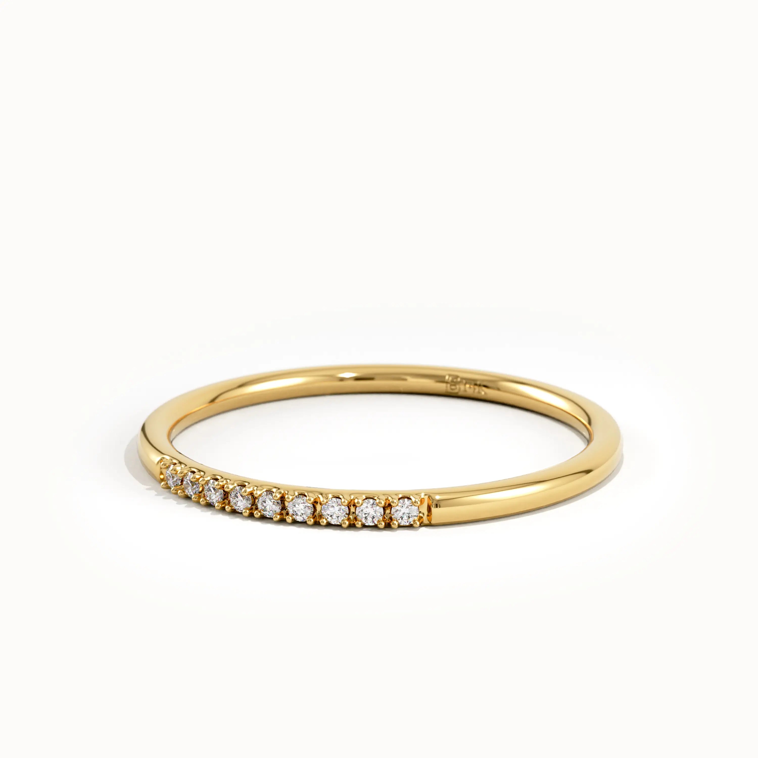 Thin  Lab Diamond Stacking Wedding Ring - BRENNMORE