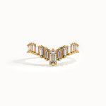 Baguette Lab Diamond Curved Wedding Ring - BRENNMORE 