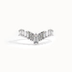 Baguette Lab Diamond Curved Wedding Ring - BRENNMORE 