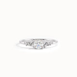 14K Solid Gold Lab Diamond Cluster Engagement Ring - BRENNMORE