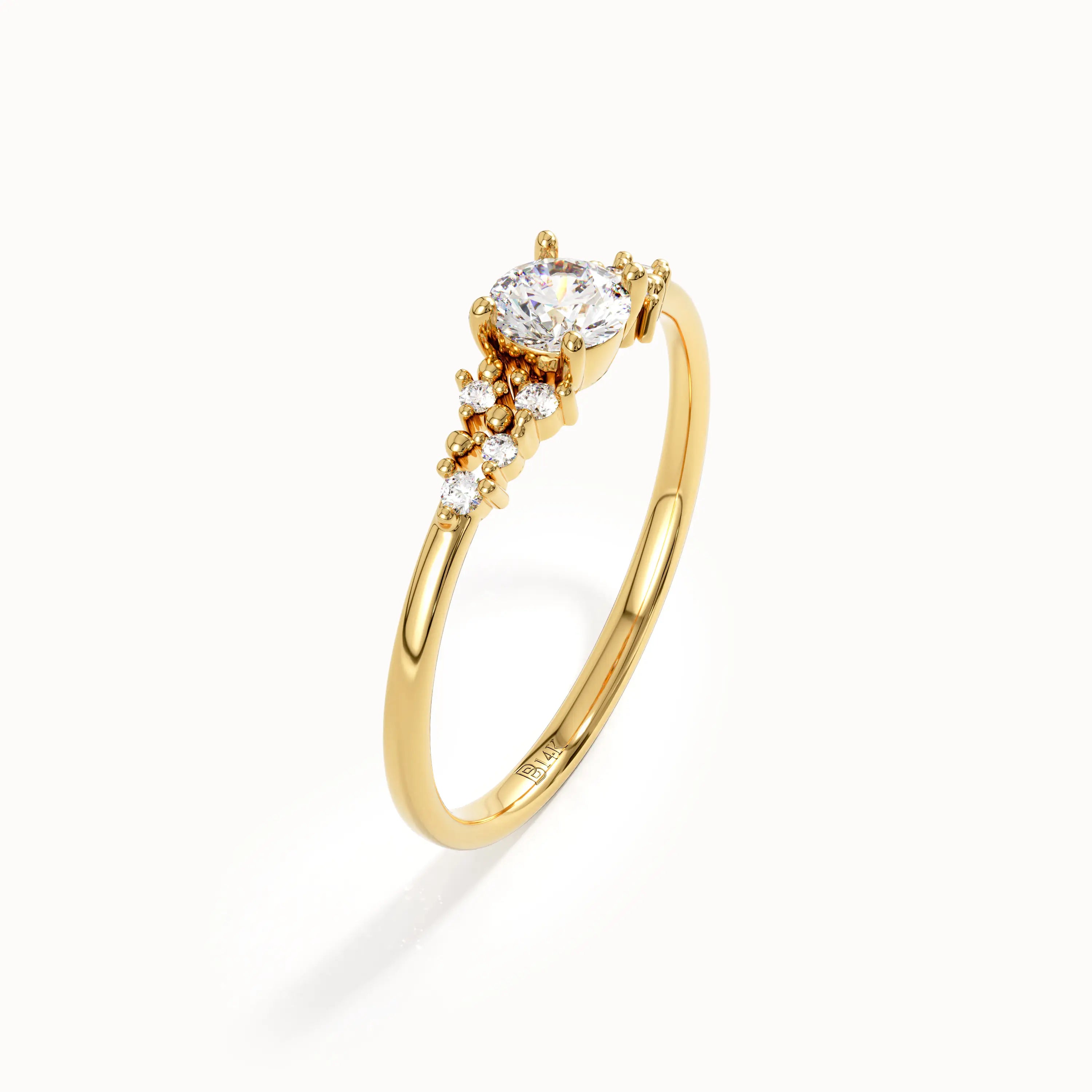 Lab Diamond Cluster Engagement Ring - BRENNMORE 