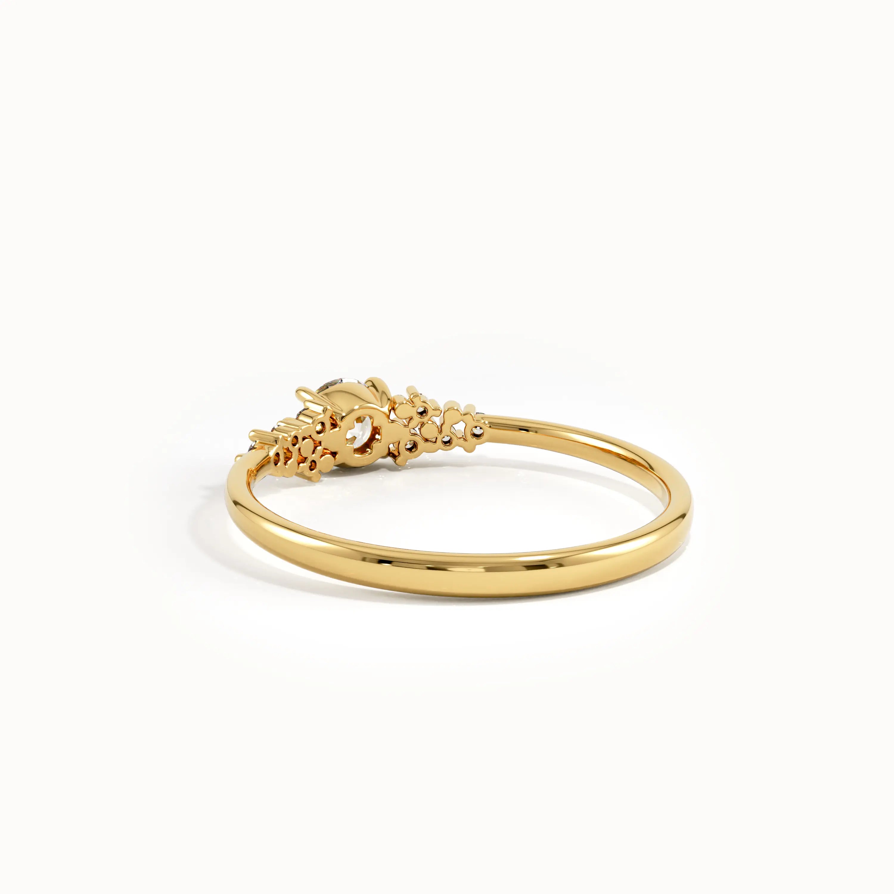 Lab Diamond Cluster Engagement Ring - BRENNMORE 