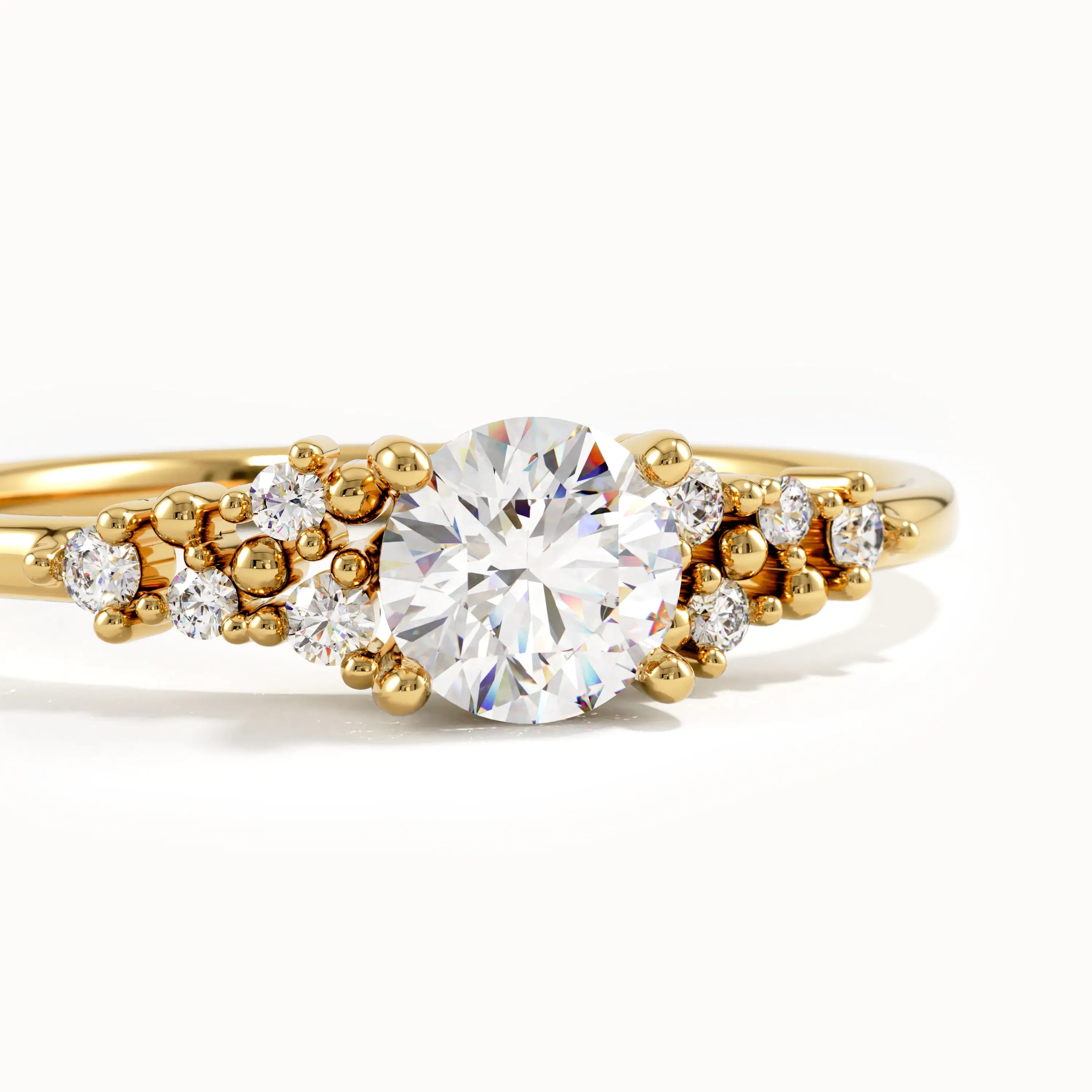 Lab Diamond Cluster Engagement Ring - BRENNMORE 